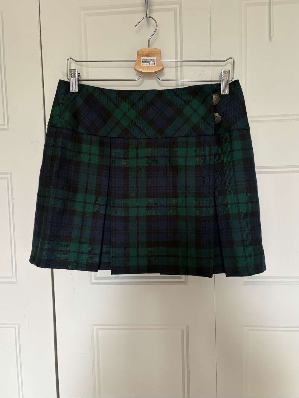 LOCHCARRON OF SCOTLAND 100% Vintage Wool Black Watch Tartan Mini Kilt Skirt